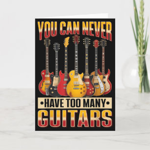 Cartão Música de Guitarra Engraçada que Você Nunca Pode T