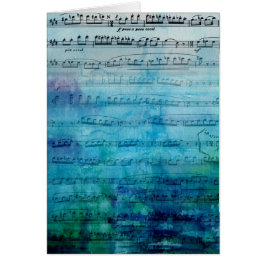 Cartão Música de humor azul