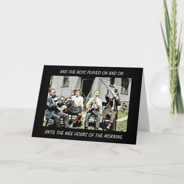 CARTÃO MÚSICA DE INSTRUMENTOS MUSICANOS DE BANDA DE 1920 (Frente)