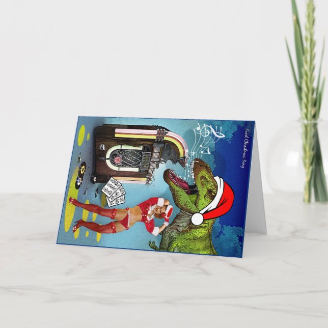 Cartão Música de Natal doce (Frente)