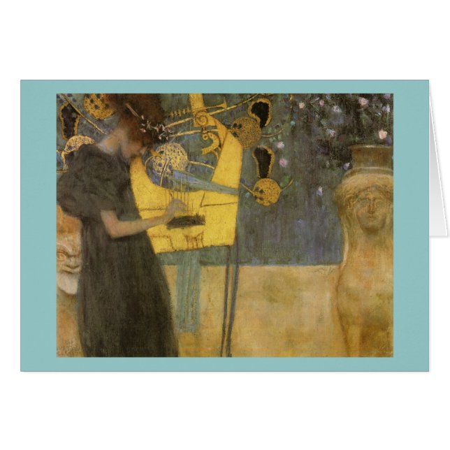 Cartão Música do ~ de Klimt (Frente Horizontal)