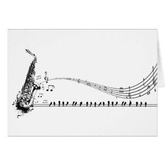 Cartão Música do saxofone