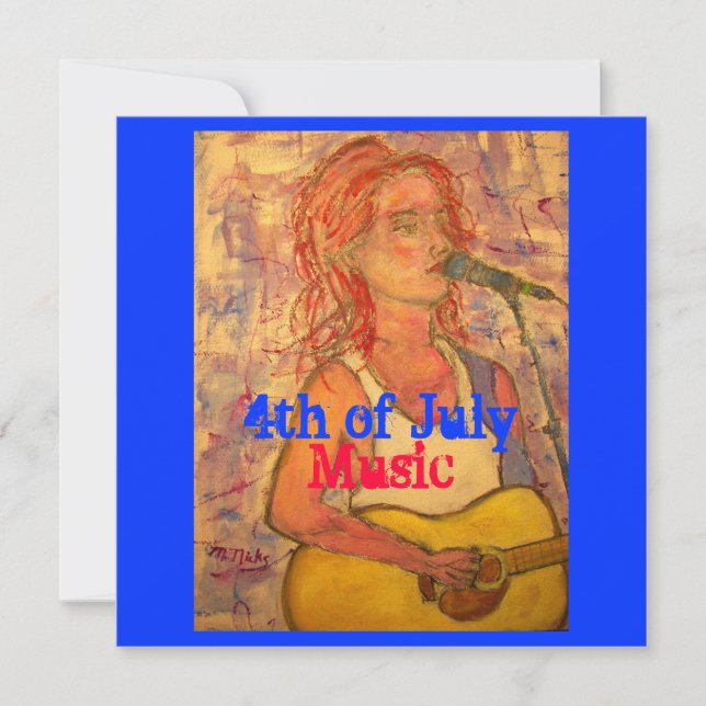 Cartão Música em 4 de julho (Frente)