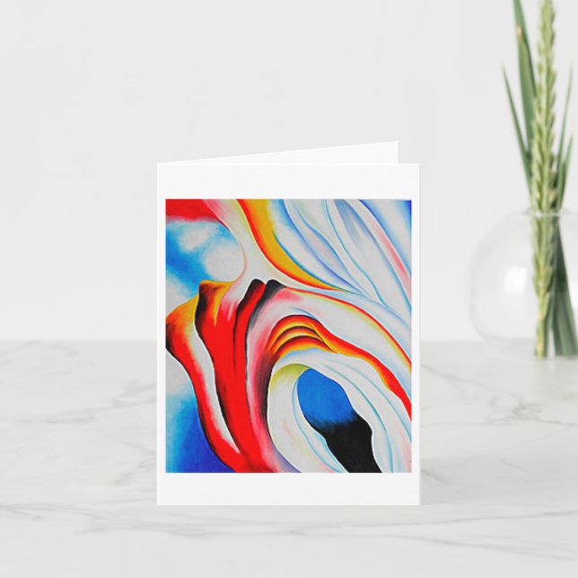 Cartão Música Rosa e Azul, Georgia O'Keeffe, Belas Artes (Frente)