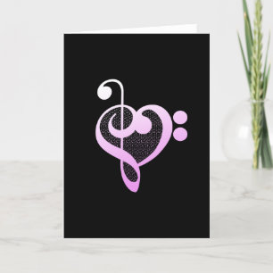Cartão Música Rosa Músico Coração