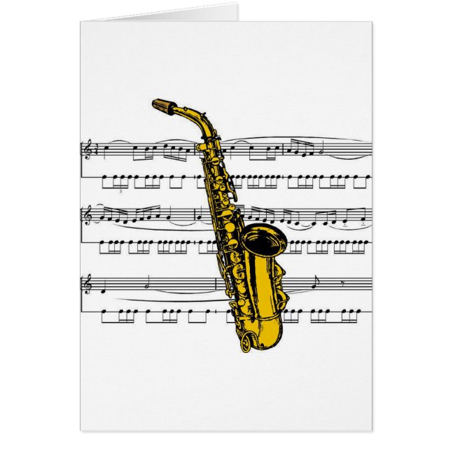 Cartão Musical 13 B do saxofone (Frente)