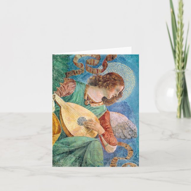 Cartão Musical angel playing guitar (Frente)