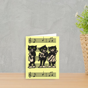 Cartão Musical Black Cats Note Card