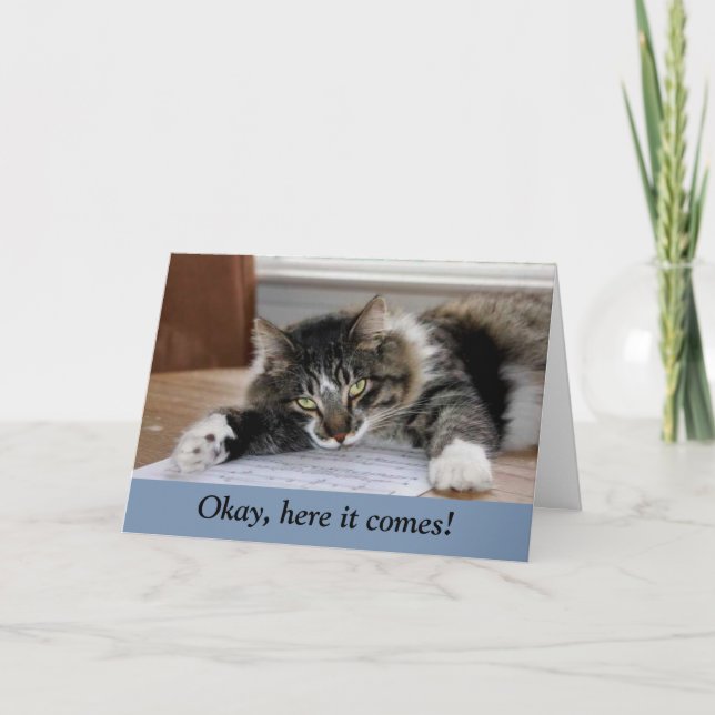 Cartão Musical Cat Big Hug Card (Frente)