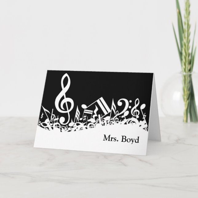 Cartão Musical Customizable Note Cards (Frente)