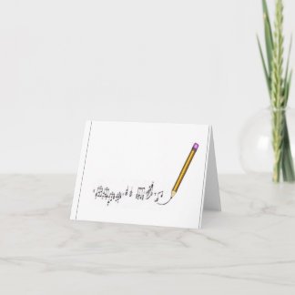 Cartão Musical Note Card