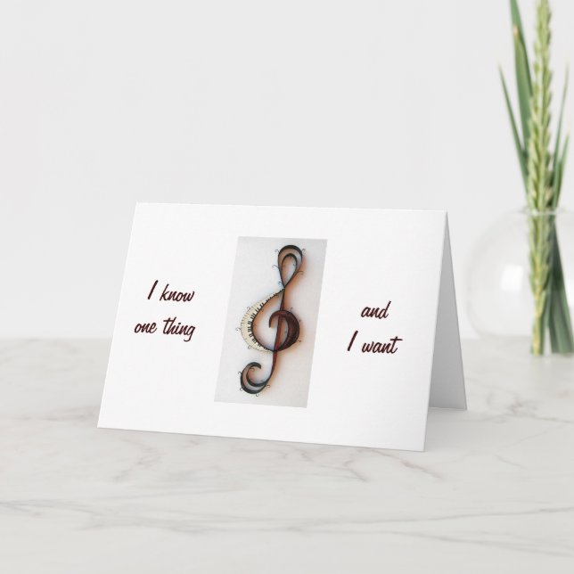 CARTÃO MUSICAL NOTE CARD SAYS "I LOVE YOU" (Frente)