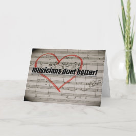 Cartão Musicians Duet Better greeting card