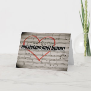 Cartão Musicians Duet Better greeting card