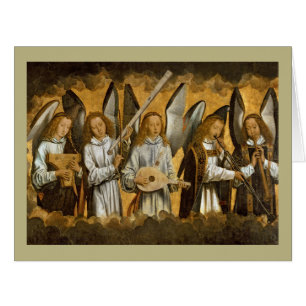 Cartão Músicos c1480 do anjo