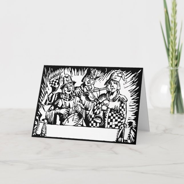 Cartão Músicos de Natal Insanos (Frente)