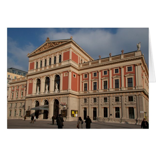 Cartão Musikverein, Wien Österreich (Frente horizontal)
