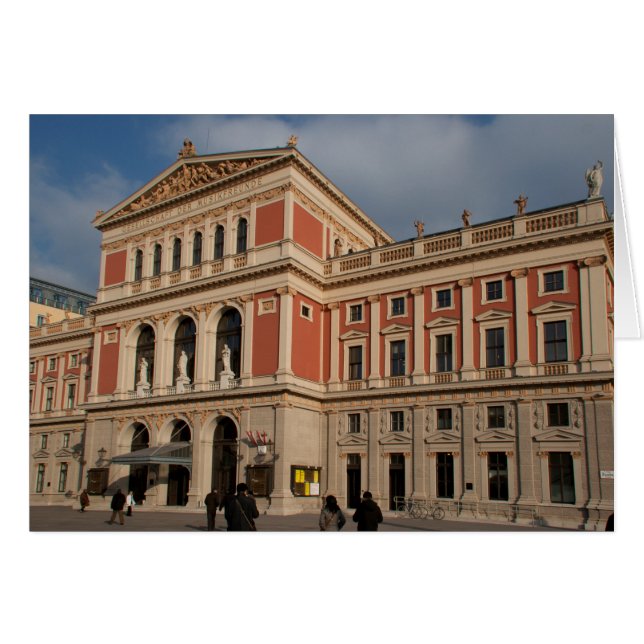 Cartão Musikverein, Wien Österreich (Frente Horizontal)