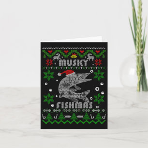 Cartão Muskie Angler Fishmas Musky Fisheries Oferece Pres