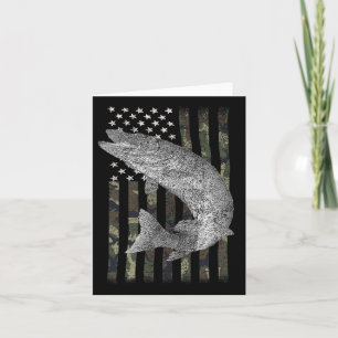 Cartão Musky Fisheries Camouflage Flag Muskie