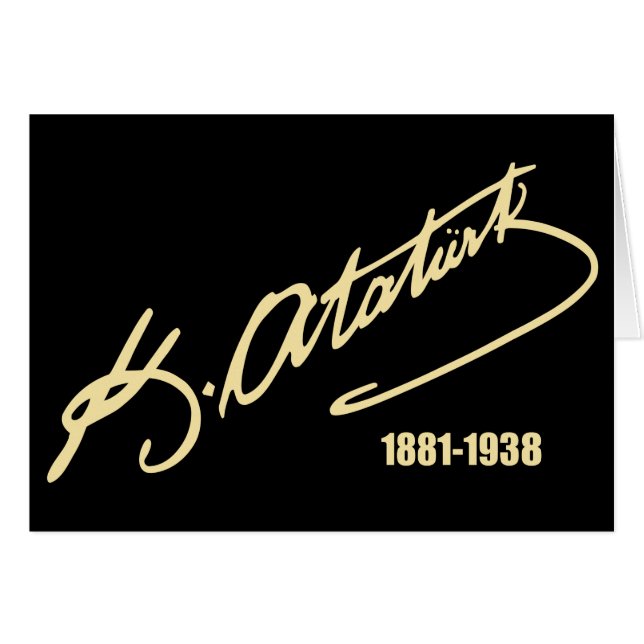 Cartão Mustafa Kemal Ataturk (Frente Horizontal)