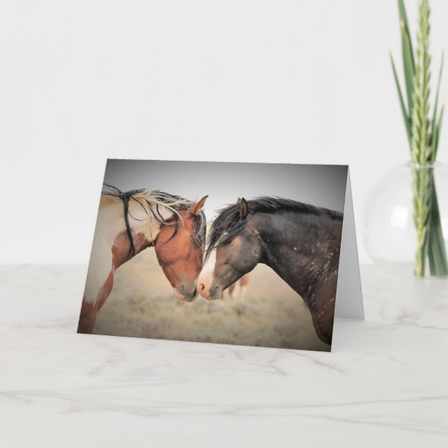 Cartão Mustangs selvagens do Ocidente (Frente)