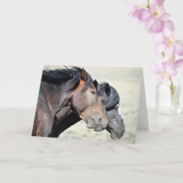 Cartão Mustangs selvagens do Ocidente