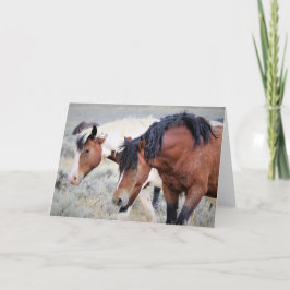 Cartão Mustangs selvagens do Ocidente