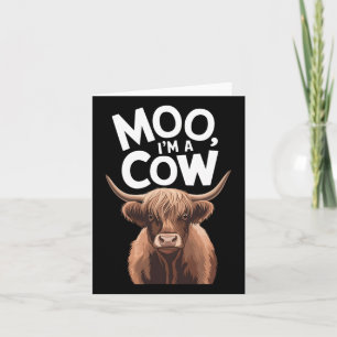 Cartão Muu Eu Sou Um Traje de Vaca Para Mulheres Homens C