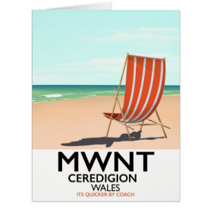 Cartão Mwnt, poster de viagens de Ceredigion Wales
