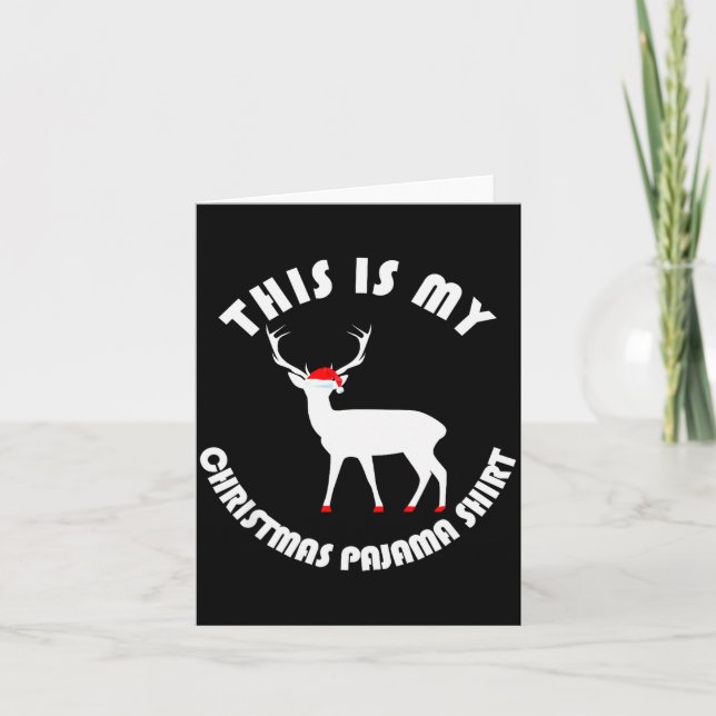 Cartão My Christmas Pajamas Cool Funny Pjs For Women Men  (Frente)