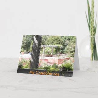 Cartão My Condolences Sympathy Card