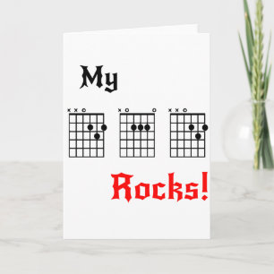 Cartão My DAD Rocks - Birthday, Father's Day, etc. Card