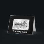 Cartão My Darling Husband<br><div class="desc">Train Husband birthday card</div>