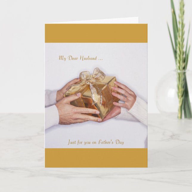 Cartão My Dear Husband ..., Just for you on Father's Day (Frente)