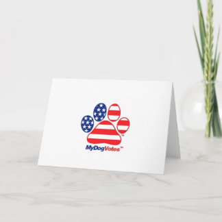 Cartão My Dog Votes USA Greeting Card