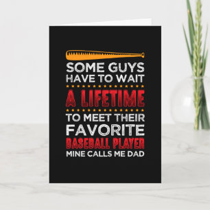 Cartão My Favorite Baseball Player Calls Me Dad