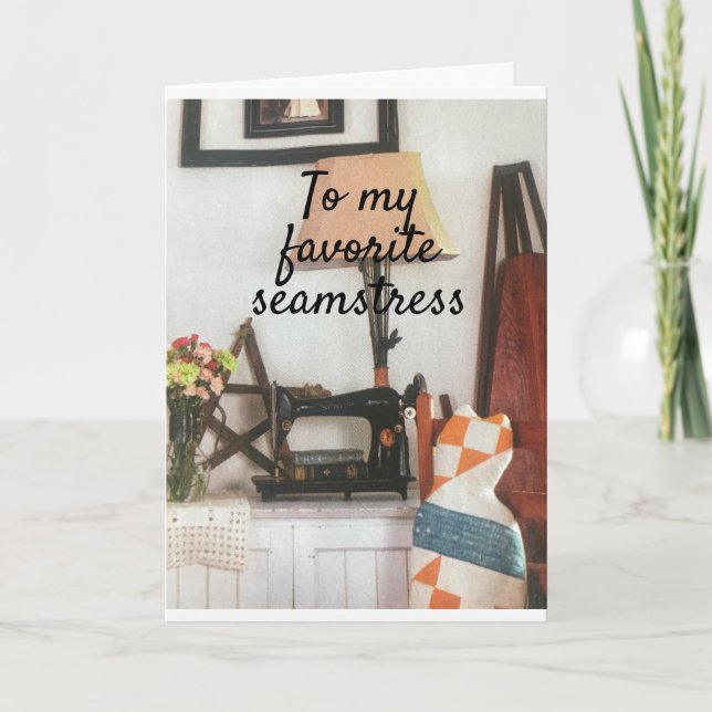 CARTÃO *MY FAVORITE SEAMSTRESS** ON VALENTINE'S DAY (Frente)