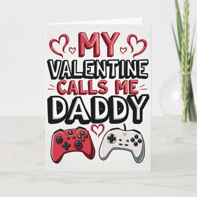 Cartão My Gamer Daddy Valentine Card (Frente)