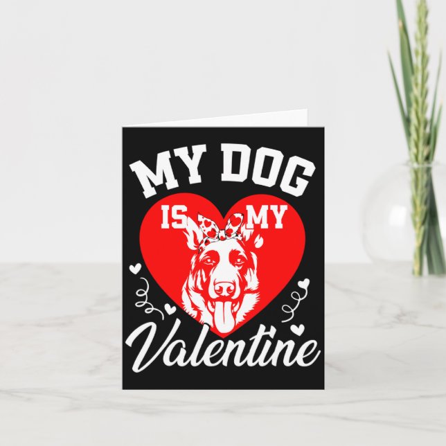Cartão My German Shepherd Is My Valentine Dog Lover Valen (Frente)