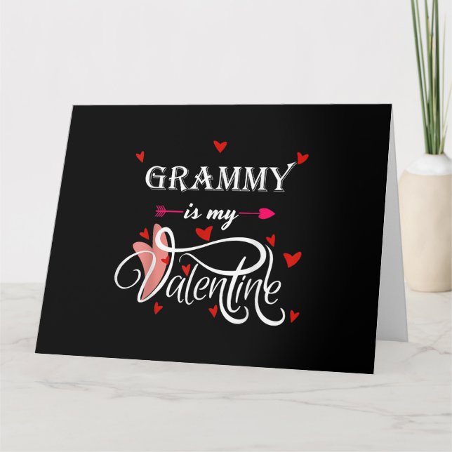 Cartão My Grammy Is My Valentine -Valentines Day GrandsoN (Frente)
