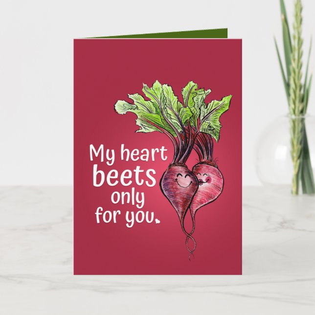Cartão "My Heart Beets Only for You" (Frente)