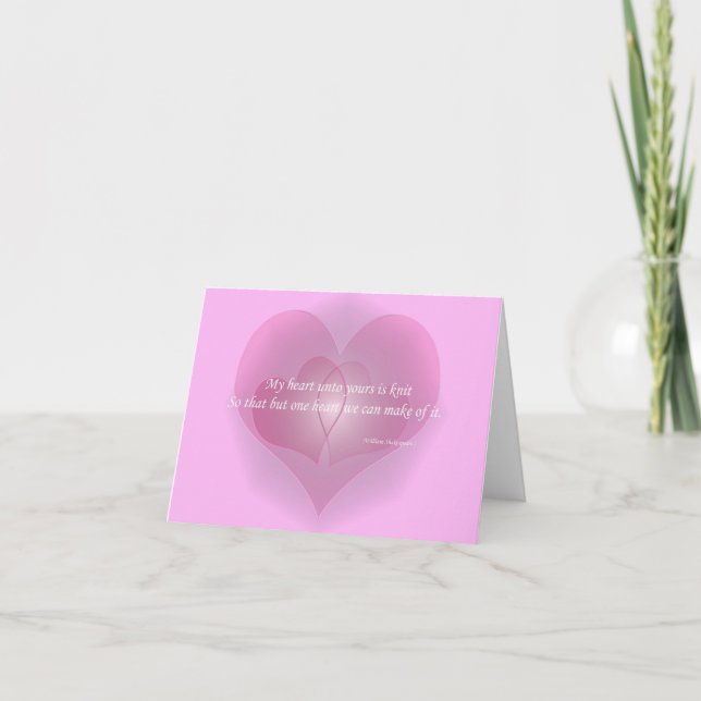 Cartão "My heart unto yours is knit" Note Card (Frente)