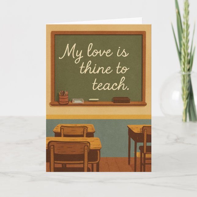 Cartão My love is thine to teach  (Frente)