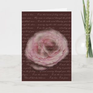 Cartão "My name is love" Floral Poetry Greeting Card