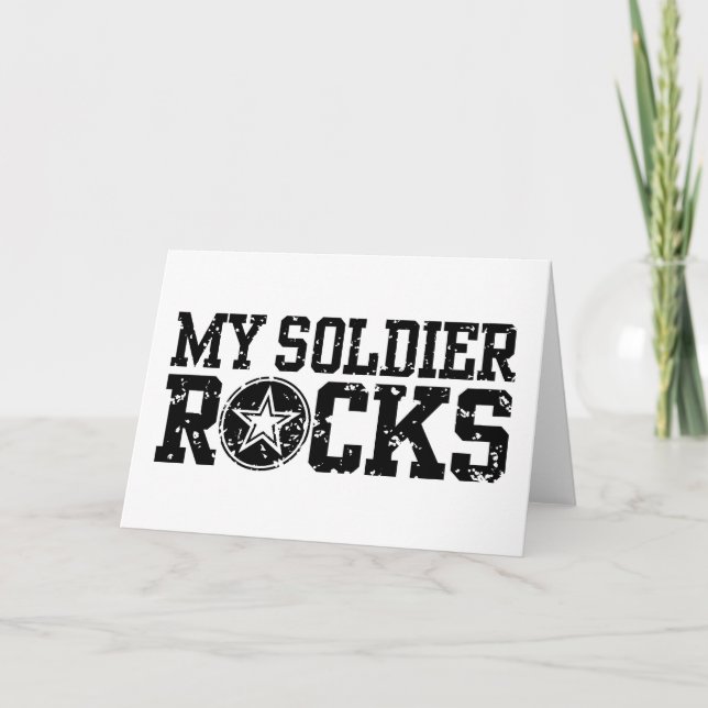 Cartão My Soldier Rocks (Frente)