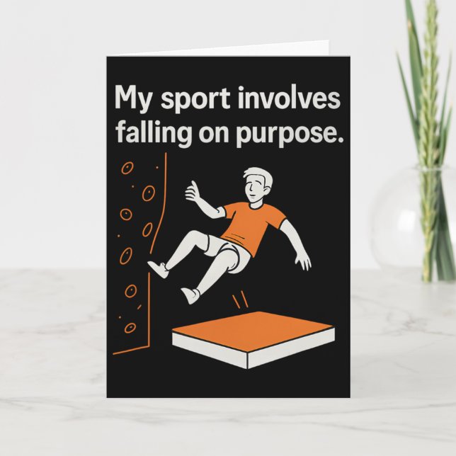Cartão My Sport Involves Falling On Purpose Climbing Humo (Frente)