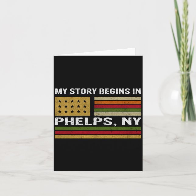 Cartão My Story Is Begins In Phelps Ny _1  (Frente)