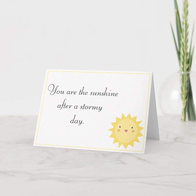 Cartão My Sunshine Blank Inside Greeting Card (Frente)