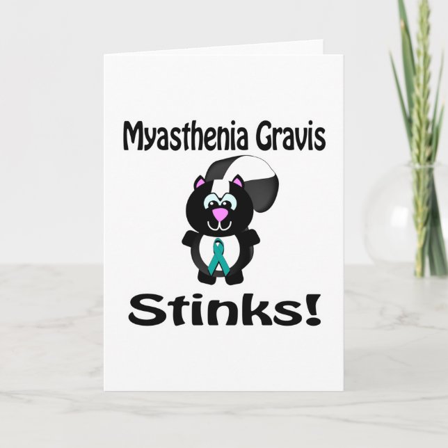 Cartão Myasthenia Gravis Stinks Skunk Awareness Design (Frente)